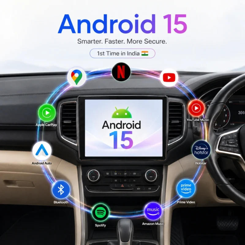 Woodman BigB Android Car Stereo | Android 15 | 4GB + 64GB | Octa-Core