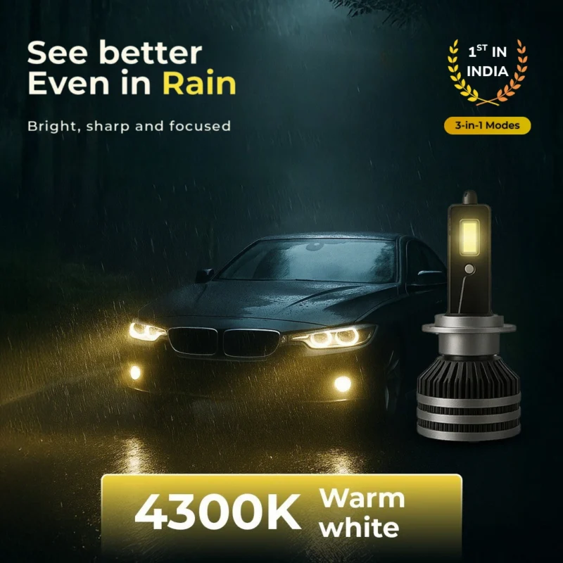 Woodman 240W  3-in-1 Car LED lights with App & Remote (2 Year Warranty)